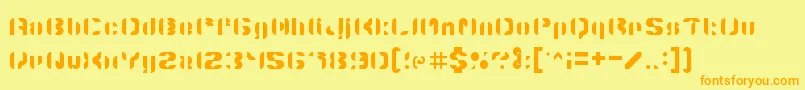5structonix Font – Orange Fonts on Yellow Background