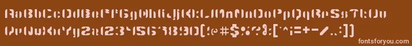 Шрифт 5structonix – розовые шрифты на коричневом фоне