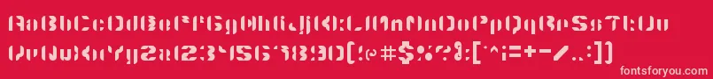 フォント5structonix – 赤い背景にピンクのフォント