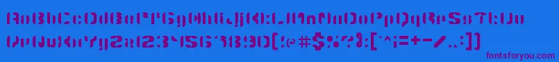 Police 5structonix – polices violettes sur fond bleu