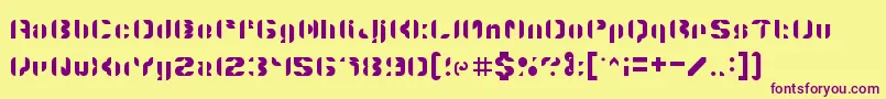 5structonix Font – Purple Fonts on Yellow Background