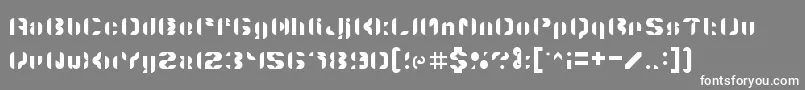 フォント5structonix – 灰色の背景に白い文字