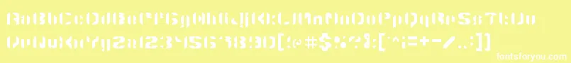 5structonix-Schriftart – Weiße Schriften auf gelbem Hintergrund