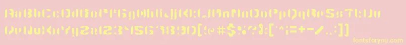 Więcej informacji o czcionce 5structonix Czcionka 5structonix – żółte czcionki na różowym tle
