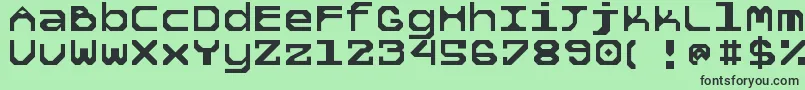 5tekknosystem Font – Black Fonts on Green Background