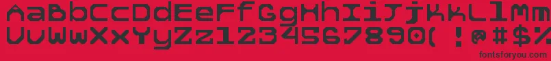 5tekknosystem Font – Black Fonts on Red Background