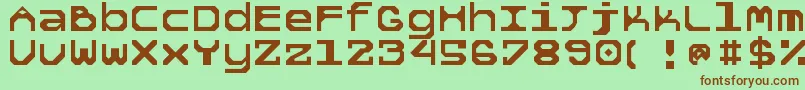 5tekknosystem Font – Brown Fonts on Green Background