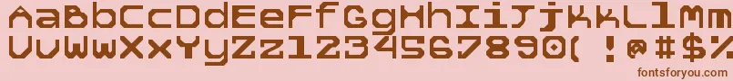 5tekknosystem Font – Brown Fonts on Pink Background