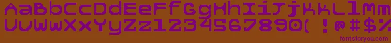 5tekknosystem Font – Purple Fonts on Brown Background