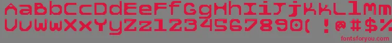 5tekknosystem Font – Red Fonts on Gray Background