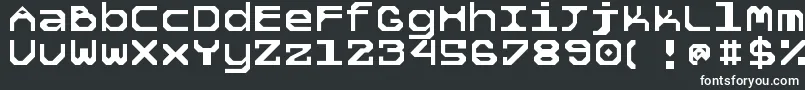 フォント5tekknosystem – 黒い背景に白い文字