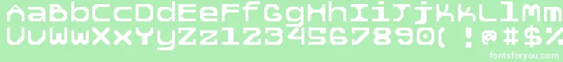 5tekknosystem Font – White Fonts on Green Background