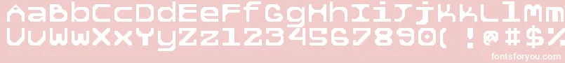 5tekknosystem Font – White Fonts on Pink Background