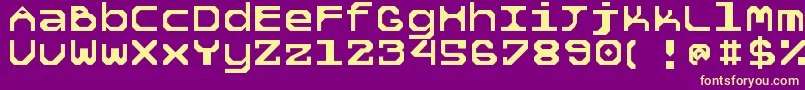 5tekknosystem Font – Yellow Fonts on Purple Background