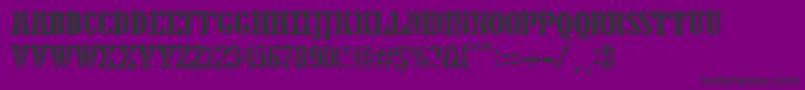 5TH AVENUE STENCIL-fontti – mustat fontit violetilla taustalla