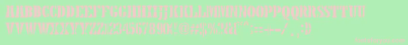 5TH AVENUE STENCIL Font – Pink Fonts on Green Background