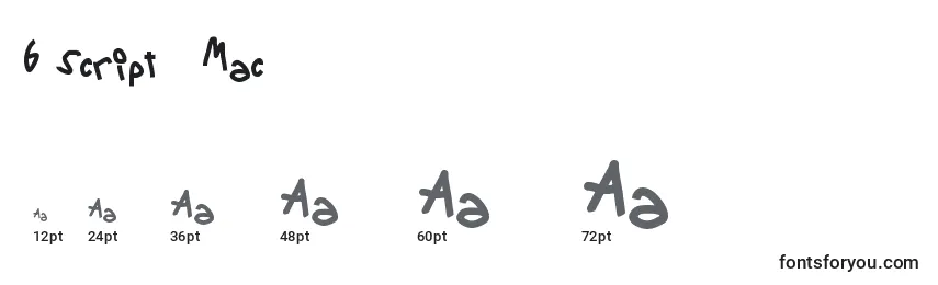 Размеры шрифта 6 Script   Mac