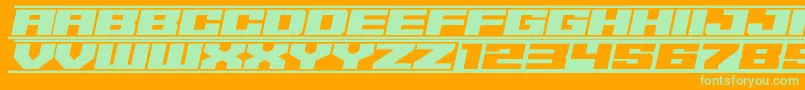 フォント62DRAGZ – オレンジの背景に緑のフォント