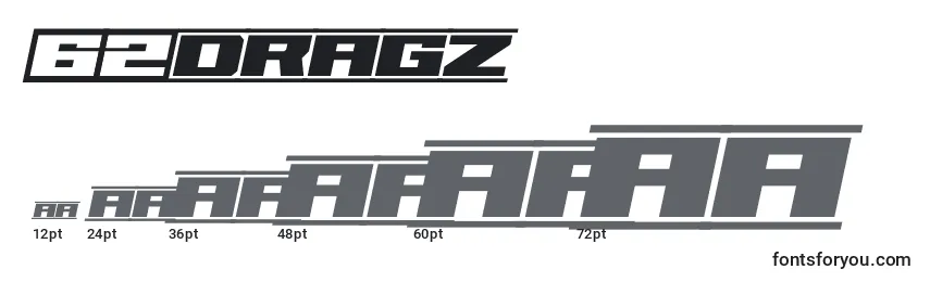 62DRAGZ Font Sizes