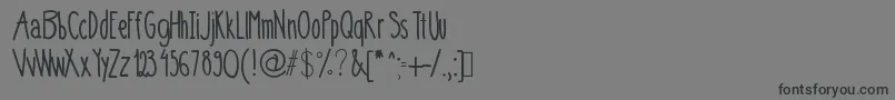 フォント0,75 – 黒い文字の灰色の背景