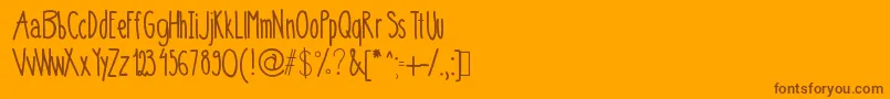 0,75 Font – Brown Fonts on Orange Background