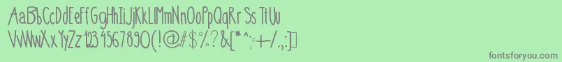 フォント0,75 – 緑の背景に灰色の文字