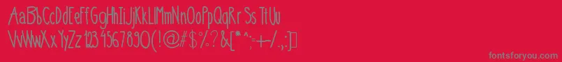 0,75 Font – Gray Fonts on Red Background