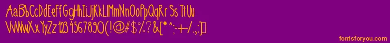 0,75フォントについての詳細 フォント0,75 – 紫色の背景にオレンジのフォント