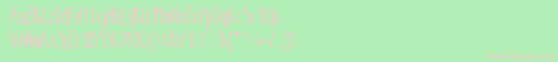0,75 Font – Pink Fonts on Green Background
