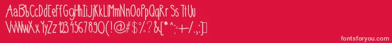 フォント0,75 – 赤い背景にピンクのフォント