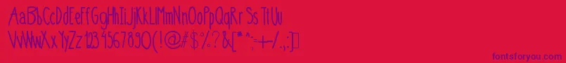 0,75 Font – Purple Fonts on Red Background