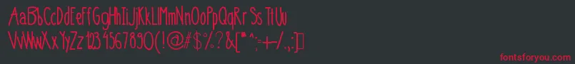 0,75 Font – Red Fonts on Black Background