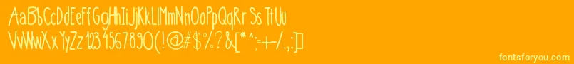 0,75フォントについての詳細 フォント0,75 – オレンジの背景に黄色の文字