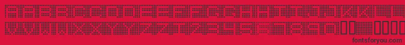 7INCR    Font – Black Fonts on Red Background