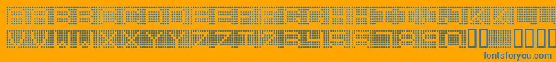 7INCR    Font – Blue Fonts on Orange Background