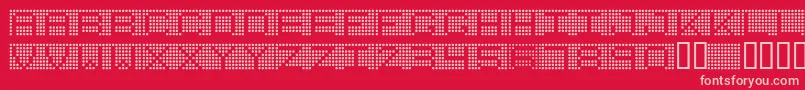 7INCR    Font – Pink Fonts on Red Background