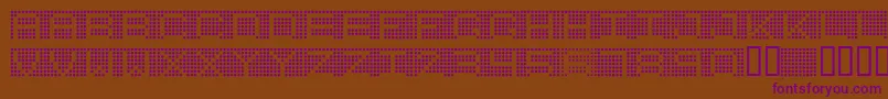 7INCR    Font – Purple Fonts on Brown Background