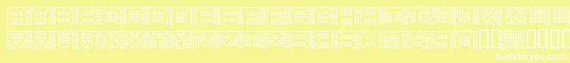 7INCR    Font – White Fonts on Yellow Background