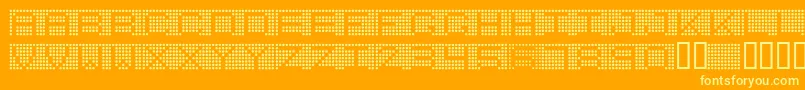 7INCR    Font – Yellow Fonts on Orange Background