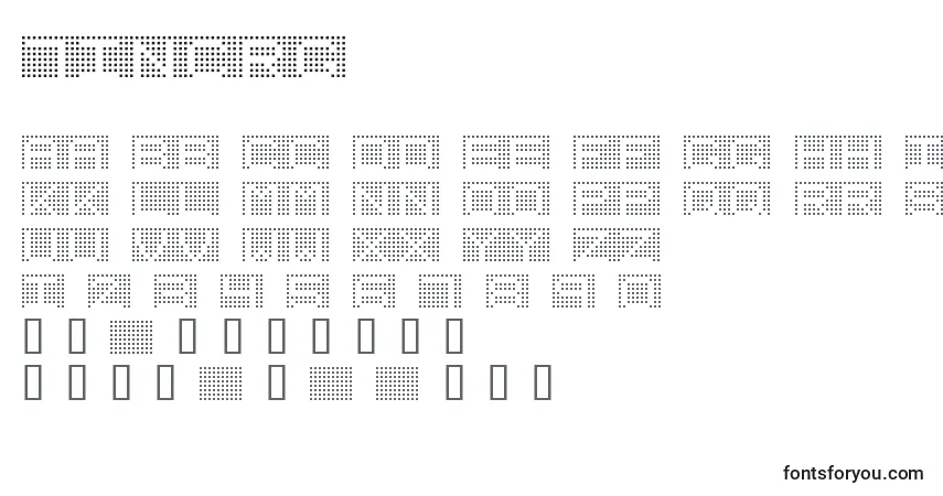 Czcionka 7INCRG   (118573) – alfabet, cyfry, specjalne znaki