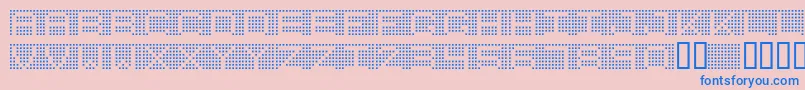 Шрифт 7INCRG   – синие шрифты на розовом фоне