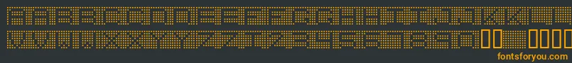 Шрифт 7INCRG   – оранжевые шрифты на чёрном фоне