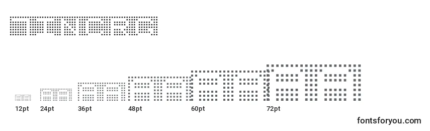 Размеры шрифта 7INCRG   (118573)