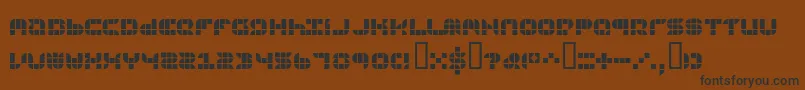 9SQGRG  -Schriftart – Schwarze Schriften auf braunem Hintergrund