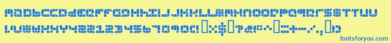 9SQGRG   Font – Blue Fonts on Yellow Background