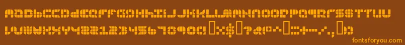 9SQGRG   Font – Orange Fonts on Brown Background