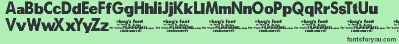 Fonte A Bug s Life   Debugged – fontes pretas em um fundo verde