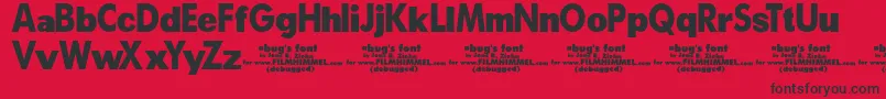 A Bug s Life   Debugged Font – Black Fonts on Red Background