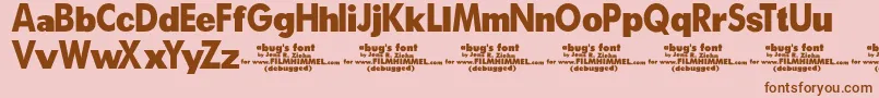 A Bug s Life   Debugged Font – Brown Fonts on Pink Background