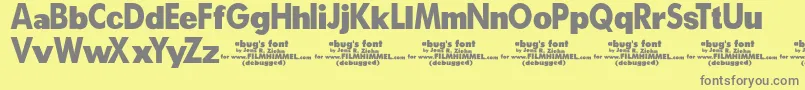 A Bug s Life   Debugged Font – Gray Fonts on Yellow Background